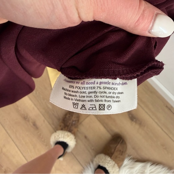 MM Lafleur Rich Burgundy 3/4 Sleeve Midi Dress - Size 10 - Picture 5 of 6